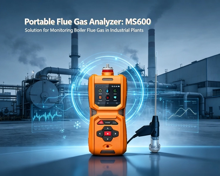 Solution pour la surveillance des gaz de combustion des chaudières dans les installations industrielles | MS600-FG | Optimisation de la combustion basée sur des données doubles CO et O₂