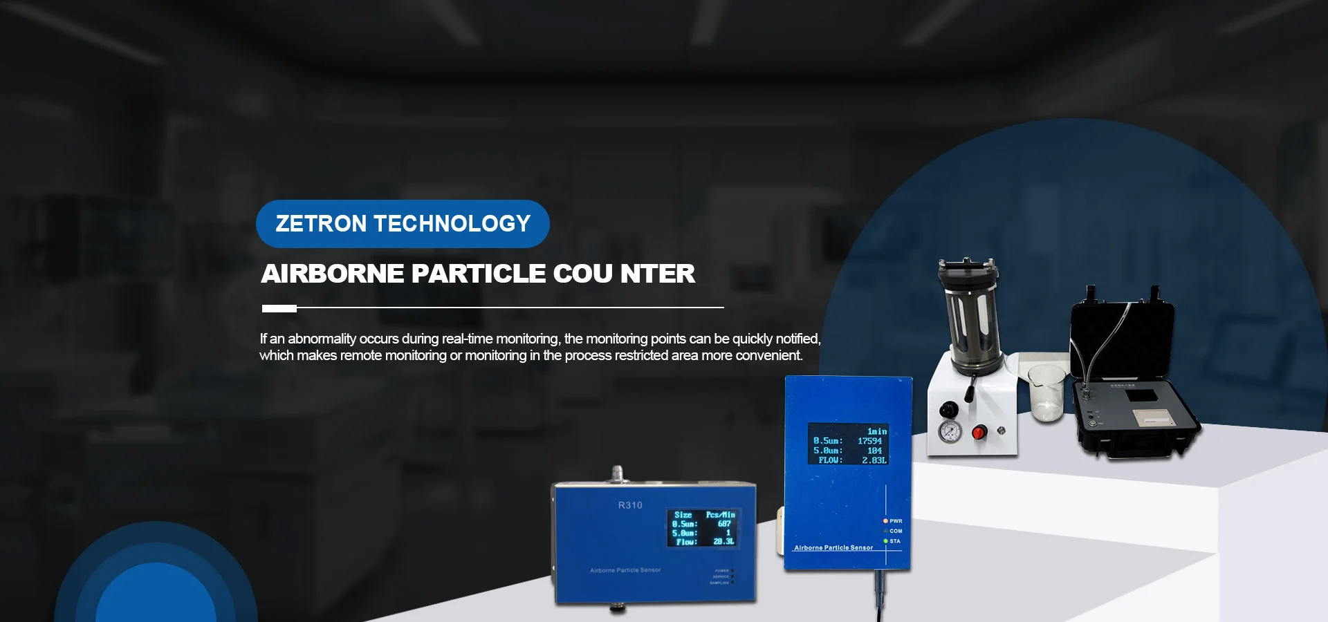 Usine de compteurs de particules en Chine